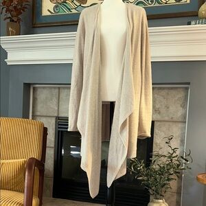 Barefoot Dreams Cream Open-Front Cardigan Bamboo Light sz Large/xtra large EUC